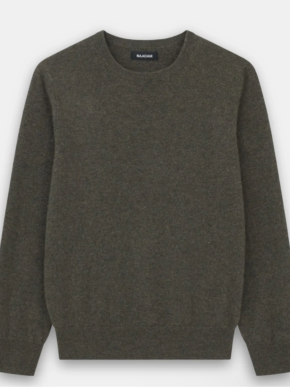 NAADAM Men's Olive Crewneck Cashmere Sweater XL quiet luxury preppy classic